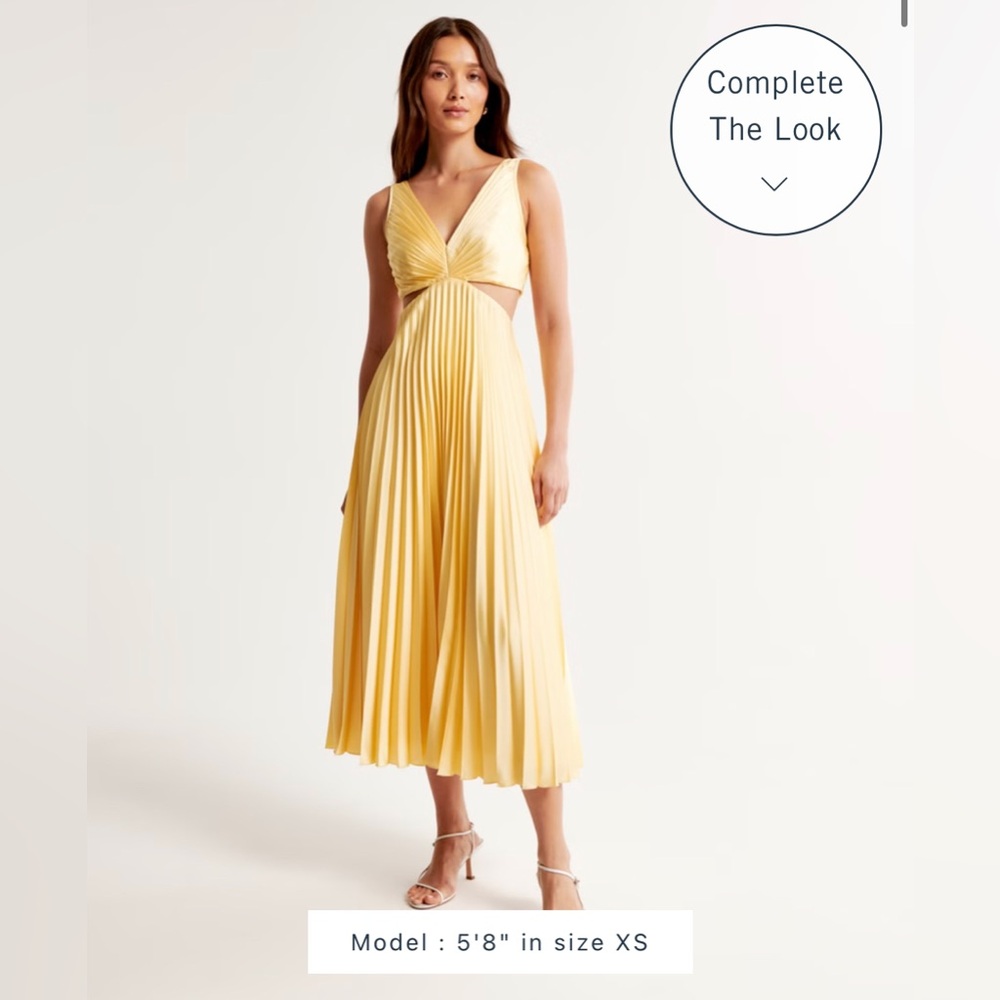 NWT! Abercrombie and fitch The A&F Giselle Pleated Cutout Maxi Dress